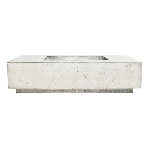 Prism Hardscapes Tavola 4 Gas Fire Pit In Ultra White On A White Background