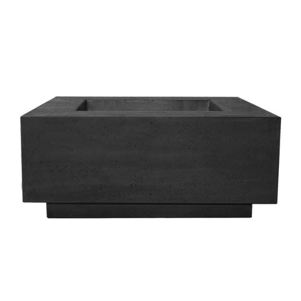 Prism Hardscapes Tavola 42 Concrete Gas Fire Pit Ph 427 In Ebony On A White Background