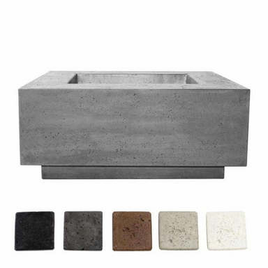 Prism Hardscapes Tavola 42 Concrete Gas Fire Pit Ph 427 With Color Options On A White Background