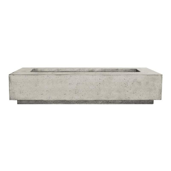     Prism Hardscapes Tavola 6 Concrete Gas Fire Table In Natural On A White Background
