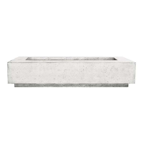 Prism Hardscapes Tavola 8 Concrete Gas Fire Pit Ph 473 In Ultra White On White Background