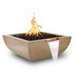  The Outdoor Plus Avalon Concrete Fire Water Bowl In Brown Color With Flame And Water
