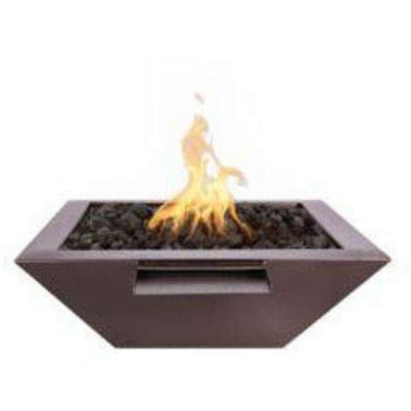 The Outdoor Plus Maya Powder Coated Steel Fire Water Bowl In Chocolate Color