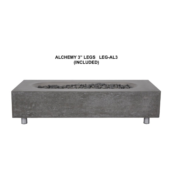 PyroMania Fire Alchemy Rectangular Fire Table With Legs