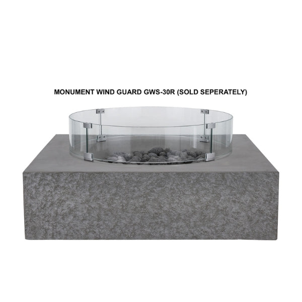 PyroMania Fire Monument Square Fire Pit  With Wind Guard