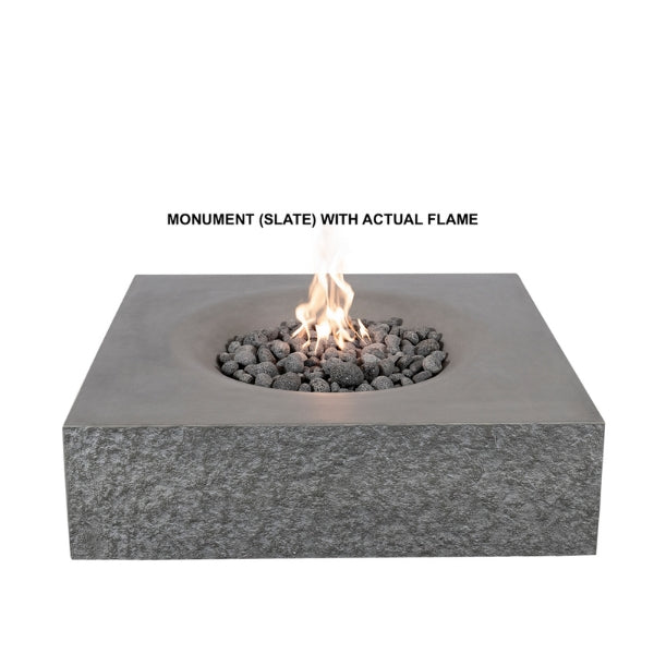 PyroMania Fire Monument Square Fire Pit  With Flame
