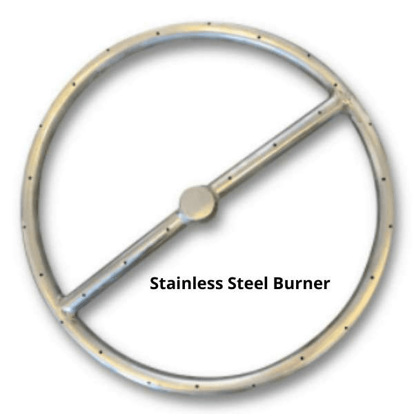     Slick Rock Concrete Cascade Square Fire And Water Bowl Stainless Steel Burner