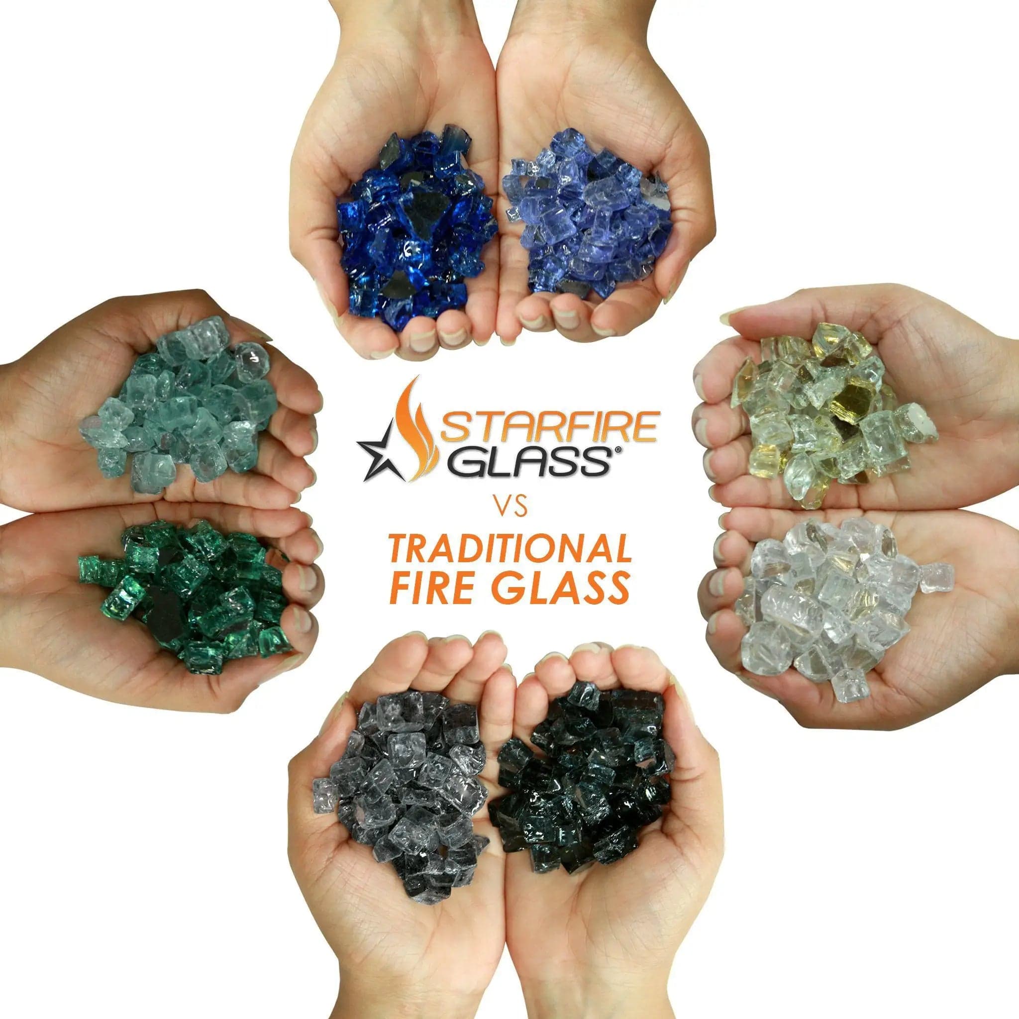 Starfire Glass Reflective Fire Diamonds (10lbs)