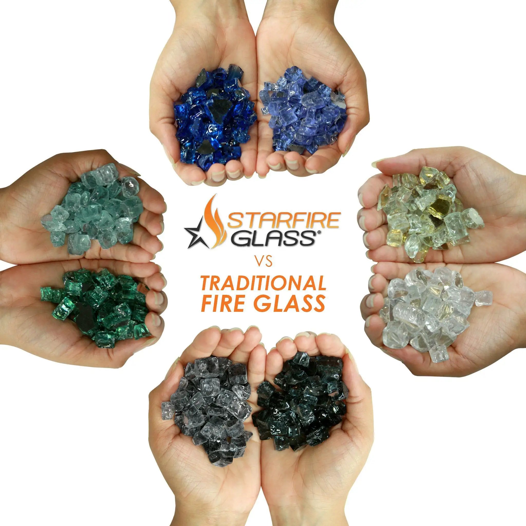 Starfire Glass Reflective Fire Diamonds (10lbs)