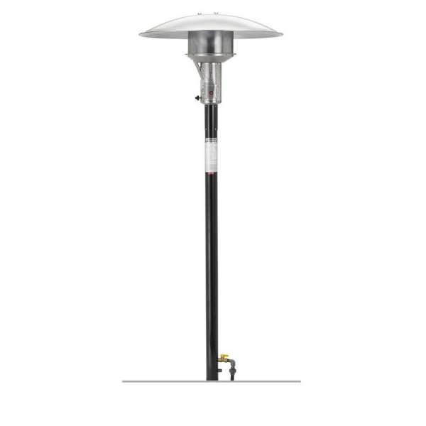 Sunglo Natural Gas Permanent Post Patio Heater On A White Background