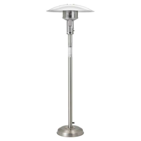 Sunglo Natural Gas Portable Patio Heater   Stainless Steel 50000 On A White Background