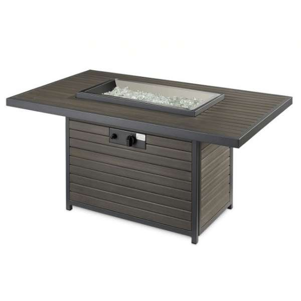 The Outdoor Greatroom Brooks Rectangular Gas Fire Pit Table Brk 1224 19 K In White Background Without Flame