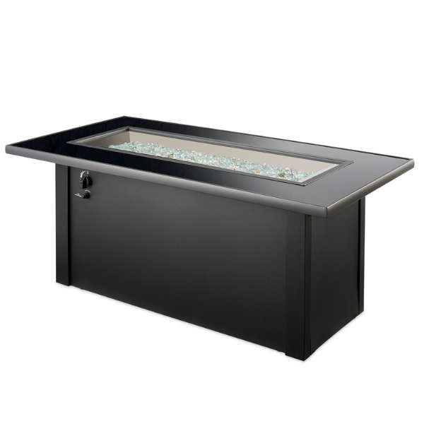     The Outdoor Greatroom Monte Carlo Linear Gas Fire Pit Table On A White Background