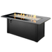       The Outdoor Greatroom Monte Carlo Linear Gas Fire Pit Table With Flame On A White Background