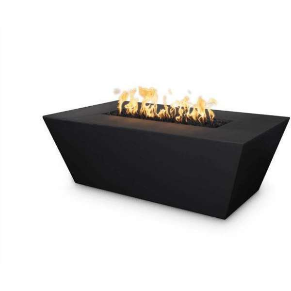    The Outdoor Plus Angelus Concrete Fire Pit In Color Black With Flame