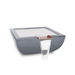 The Outdoor Plus Avalon Concrete Water Bowl In Gray On A White Background