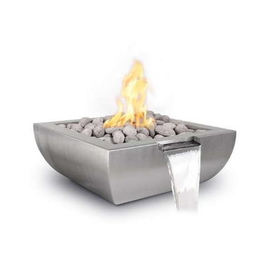 The Outdoor Plus Avalon Stainless Steel Fire Water Bowl With Flame And Water   