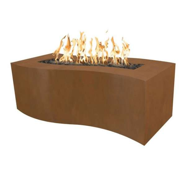     The Outdoor Plus Billow Fire Pit In Color Corten Steel And With Flame_