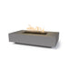 The Outdoor Plus Cabo Linear Concrete Fire Table with Flame on  white background