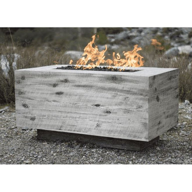 The Outdoor Plus Catalina Wood Grain Fire Pit sample product demo