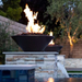    The Outdoor Plus Cazo Concrete Fire Bowl In An Outdoor Sample Set Up