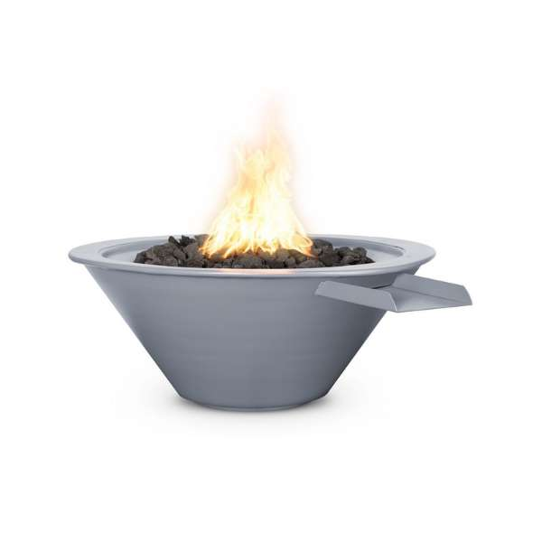    The Outdoor Plus Cazo Powdercoated Steel Fire Water Bowlire Bowl In Natural Gray Color