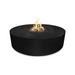 The Outdoor Plus Florence Fire Pit Black With Flame On A White Background