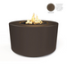The Outdoor Plus Florence Fire Pit Chocolate With Flame On A White Background
