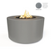 The Outdoor Plus Florence Fire Pit Natural Gray With Flame On A White Background