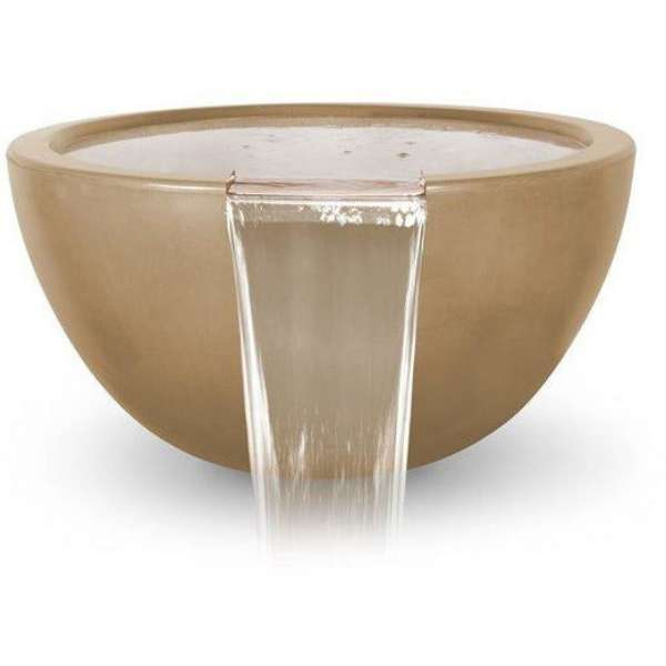     The Outdoor Plus Luna Concrete Fire Water Bowl In Brown Color