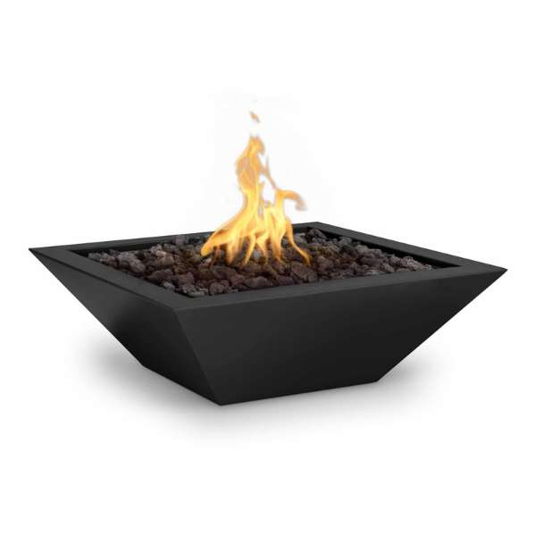 The Outdoor Plus Maya Powder Coated Steel Fire Bowl In Black Color