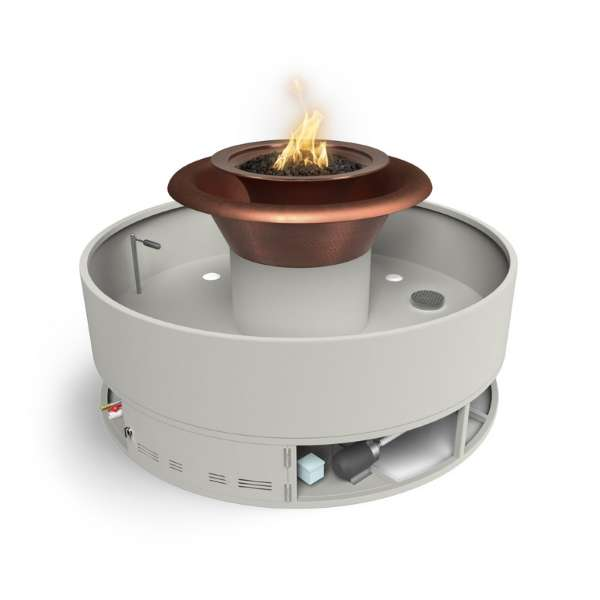      The Outdoor Plus Olympian Round 360_ Copper Fire Water Fountain Bowls The Outdoor Plus