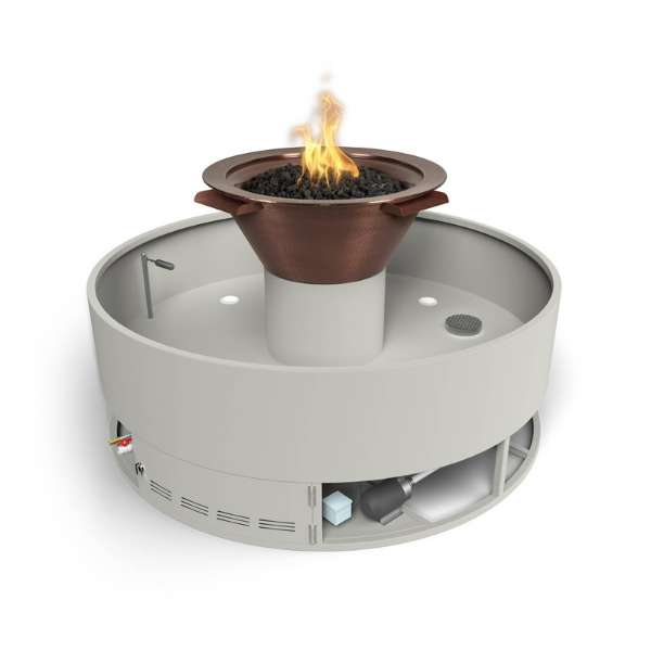        The Outdoor Plus Olympian Round 4 Way Copper Fire Water Fountain Bowls The Outer Plus 