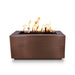 The Outdoor Plus Pismo Metal Fire Pit OPT-R4824PCR Fire Pit The Outdoor Plus Hammered Copper Electronic Ignition Natural Gas on a white background
