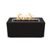 The Outdoor Plus Pismo Metal Fire Pit OPT-R4824PCR Fire Pit The Outdoor Plus Black Powdercoat Electronic Ignition Natural Gas on a white background