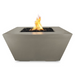     The Outdoor Plus Redan Fire Pit With Propane Tank Storage In Ash With Flame On A White Background