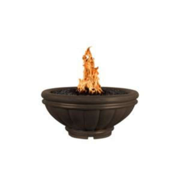   The Outdoor Plus Roma Concrete Fire Bowl In Chocolate Color