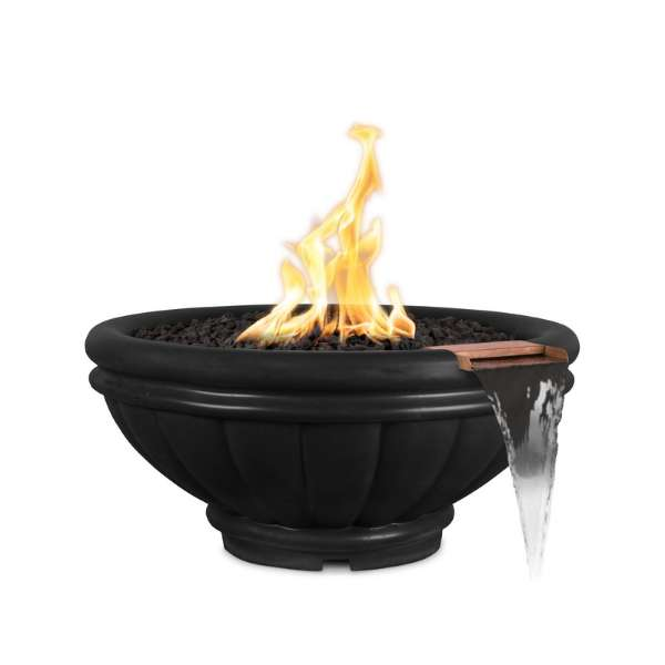     The Outdoor Plus Roma Concrete Fire Water Bowl In Color Black