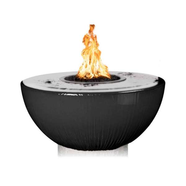     The Outdoor Plus Sedona 360_ Concrete Fire Water Bowl In Black Color 
