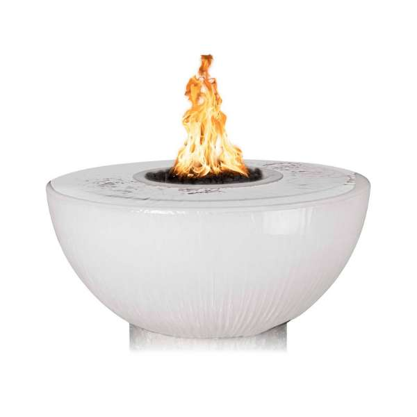     The Outdoor Plus Sedona 360_ Concrete Fire Water Bowl In Limestone Color