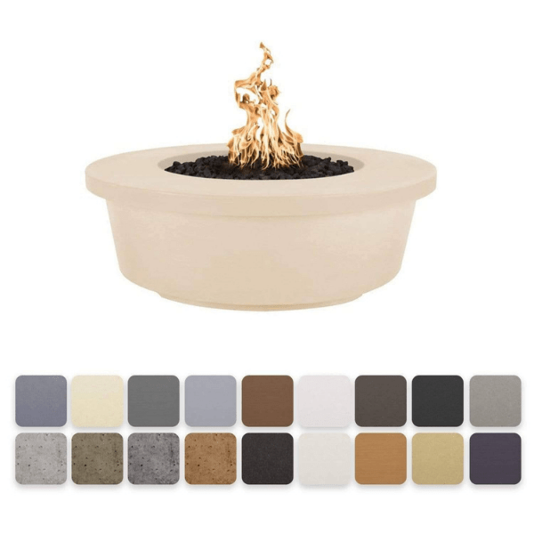     The Outdoor Plus Tempe 48_ Concrete Fire Pit In Vanilla Color