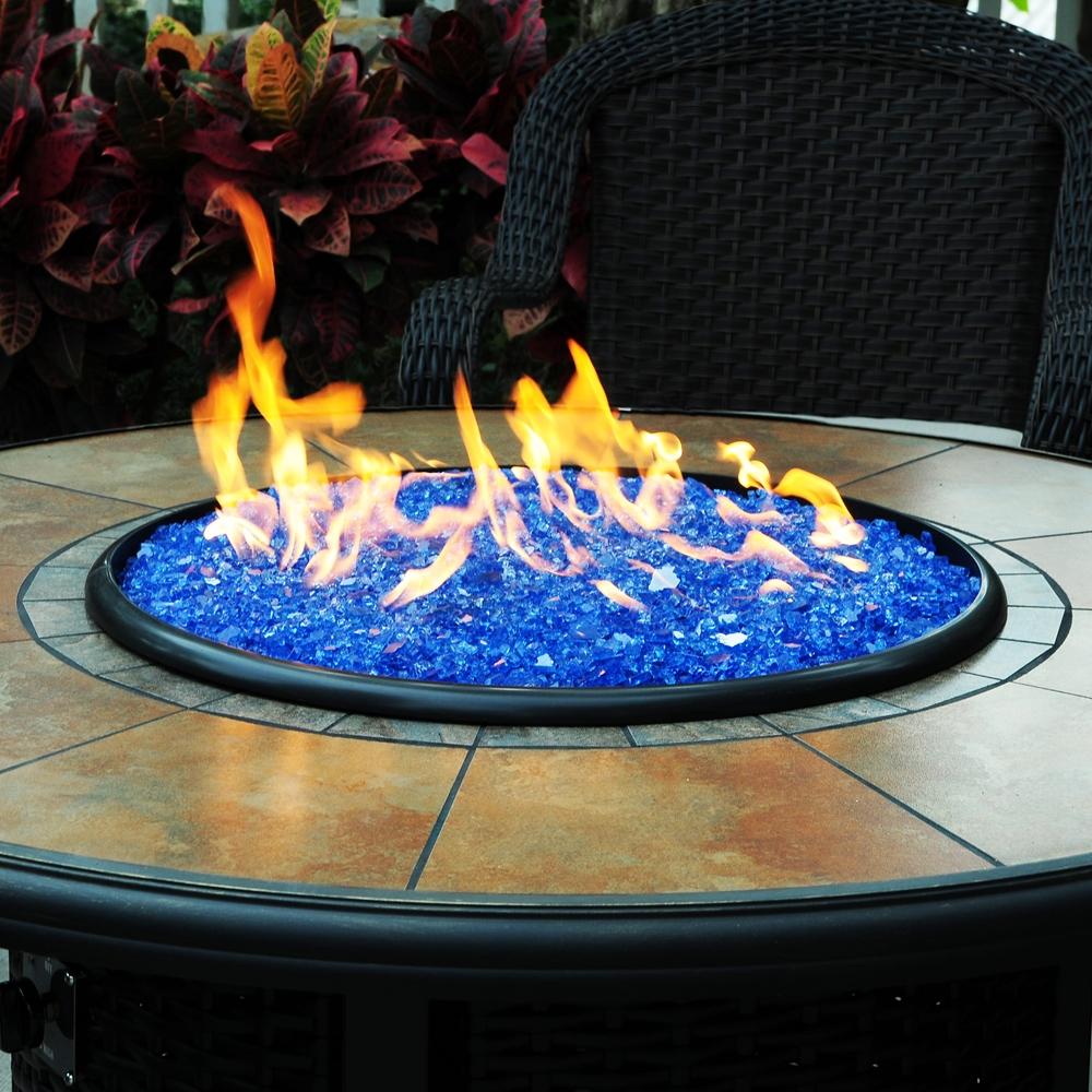 Tretco 43 inch Round Wicker Fire Pit Table