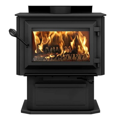 Ventis Hes170 Wood Stove On Pedestal L In Front View Sample Photo