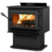 Ventis Hes170 Wood Stove On Pedestal L In Sideview Sample Photo