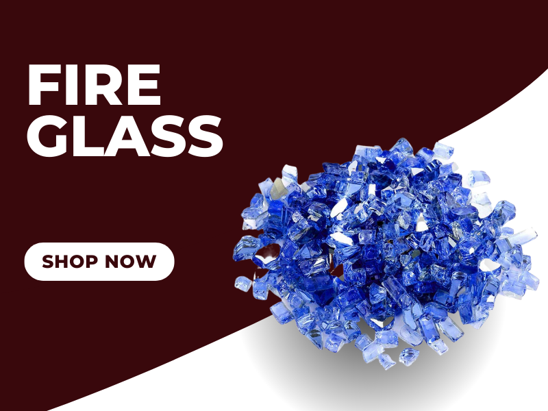 Fire glass size options visual